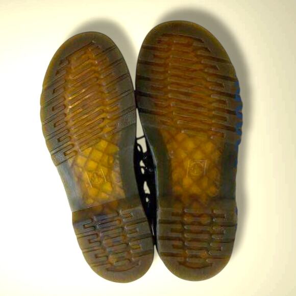 Women's Size 7 DR. MARTENS Red Leather Lace Up Side Zip 1460Y Combat Boots EUC - Picture 9 of 10